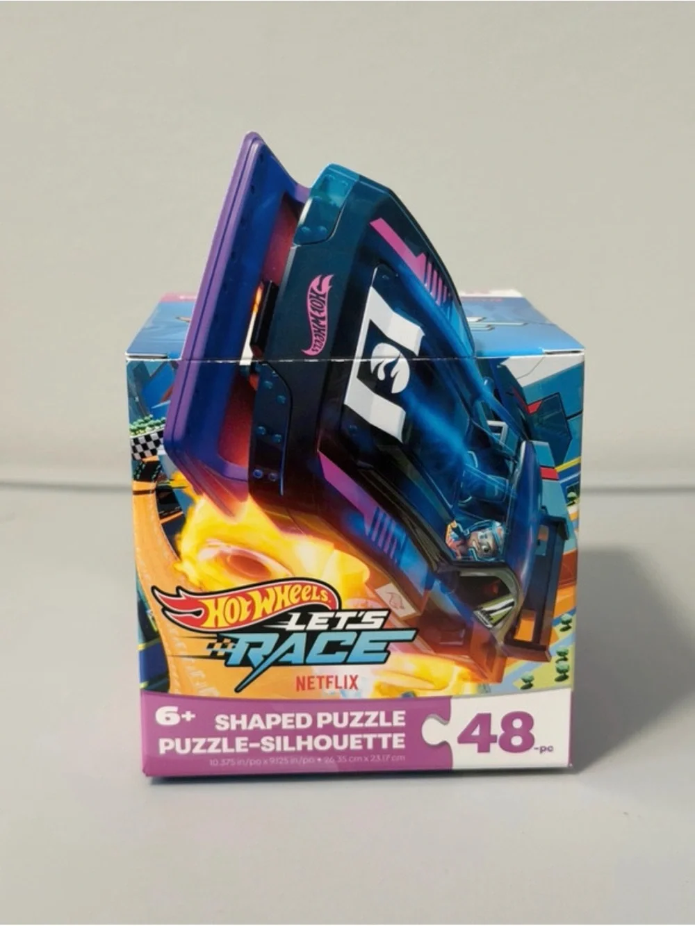 Hot Wheels Let's Race Shaped Puzzle - Blue & Purple (48 pcs) Treasure Hunt Logo🔥
